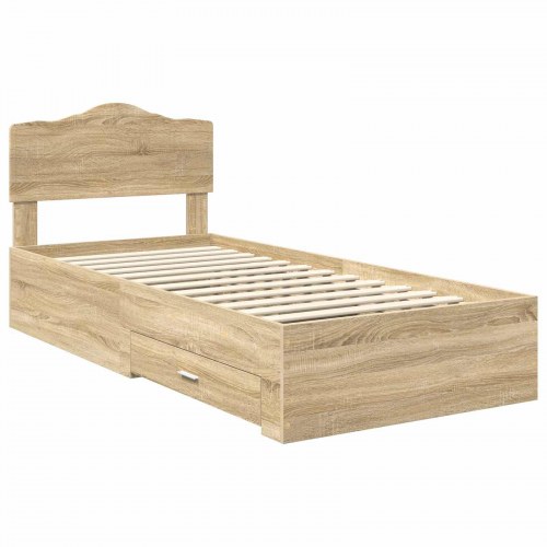 Sengestel med skuffe - Sonoma eg 70 x 190 cm