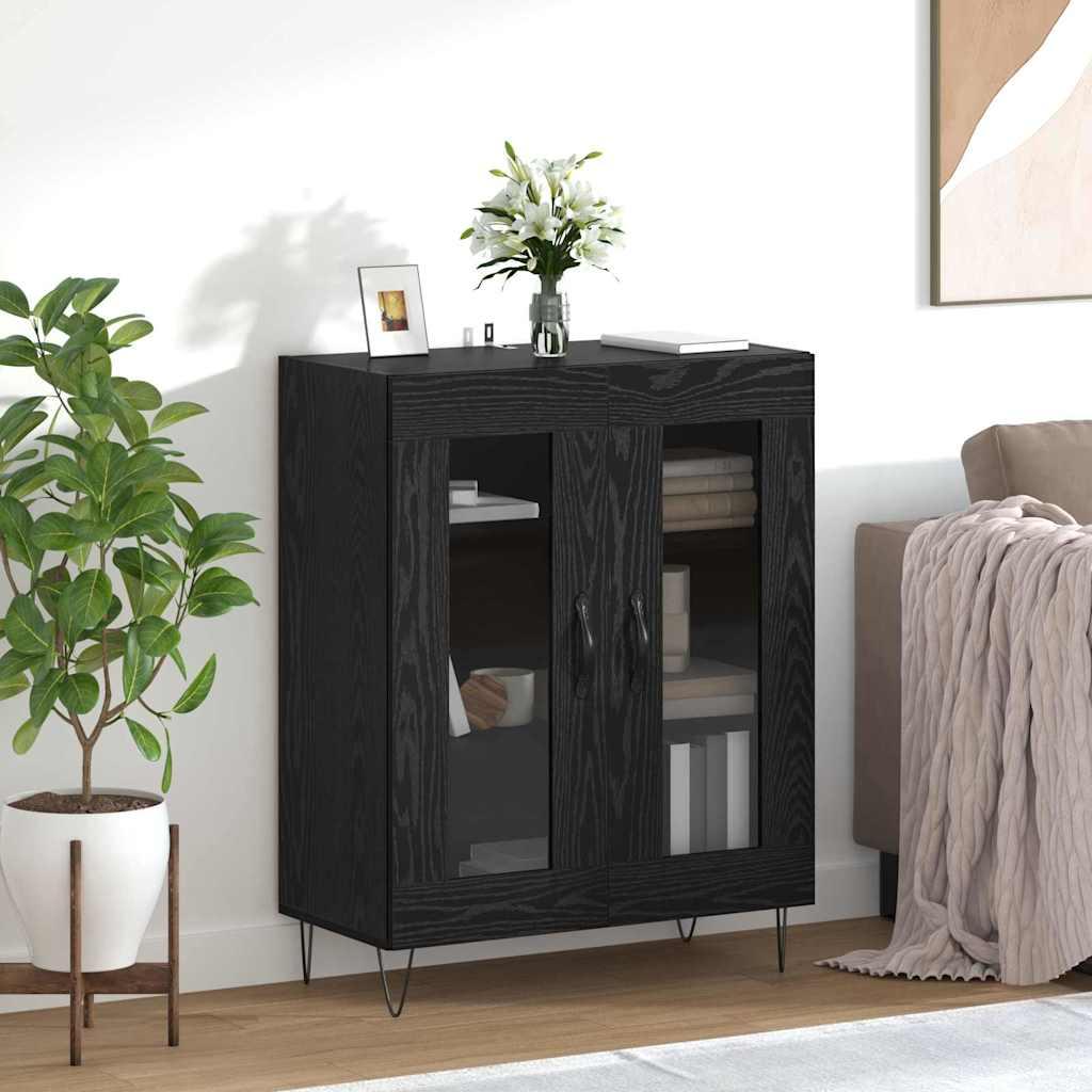 Sidebord Sort eg 69,5 x 34 x 90 cm Konstrueret træ billede