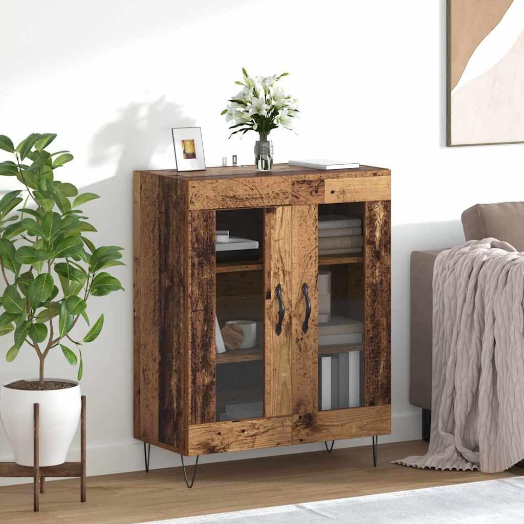 Sidebord Gammelt træ 69,5 x 34 x 90 cm Konstrueret træ billede