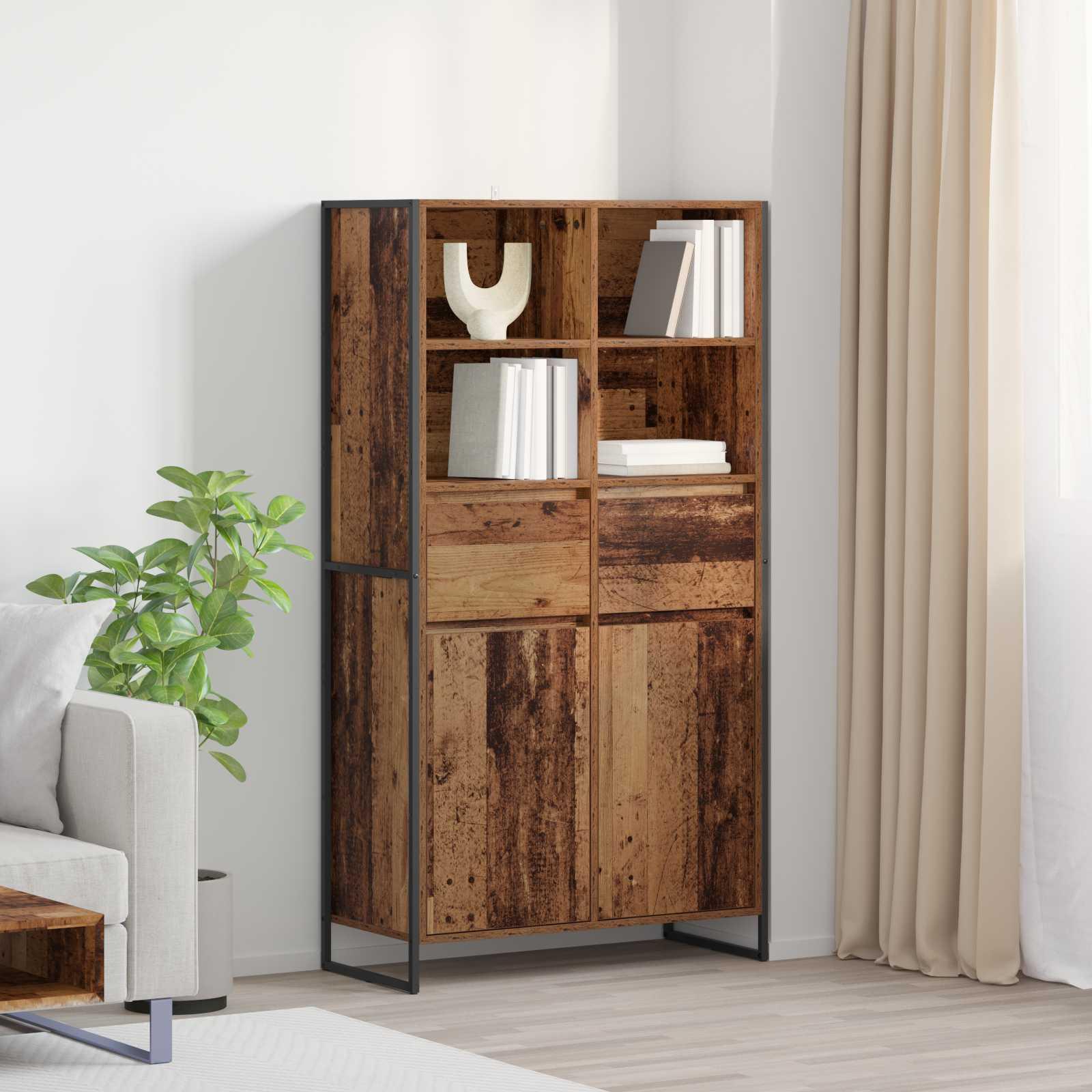 Sidebord 2 stk Gammelt træ 81 x 36 x 150.5 cm Konstrueret træ billede