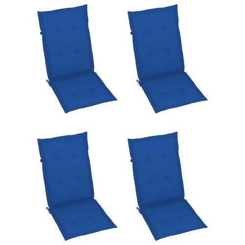 Foldbare havestole 3 stk. med hynder massivt akacietræ