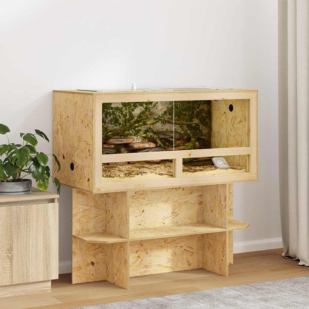Terrarium Brun 100 x 50 x 100 cm OSB billede