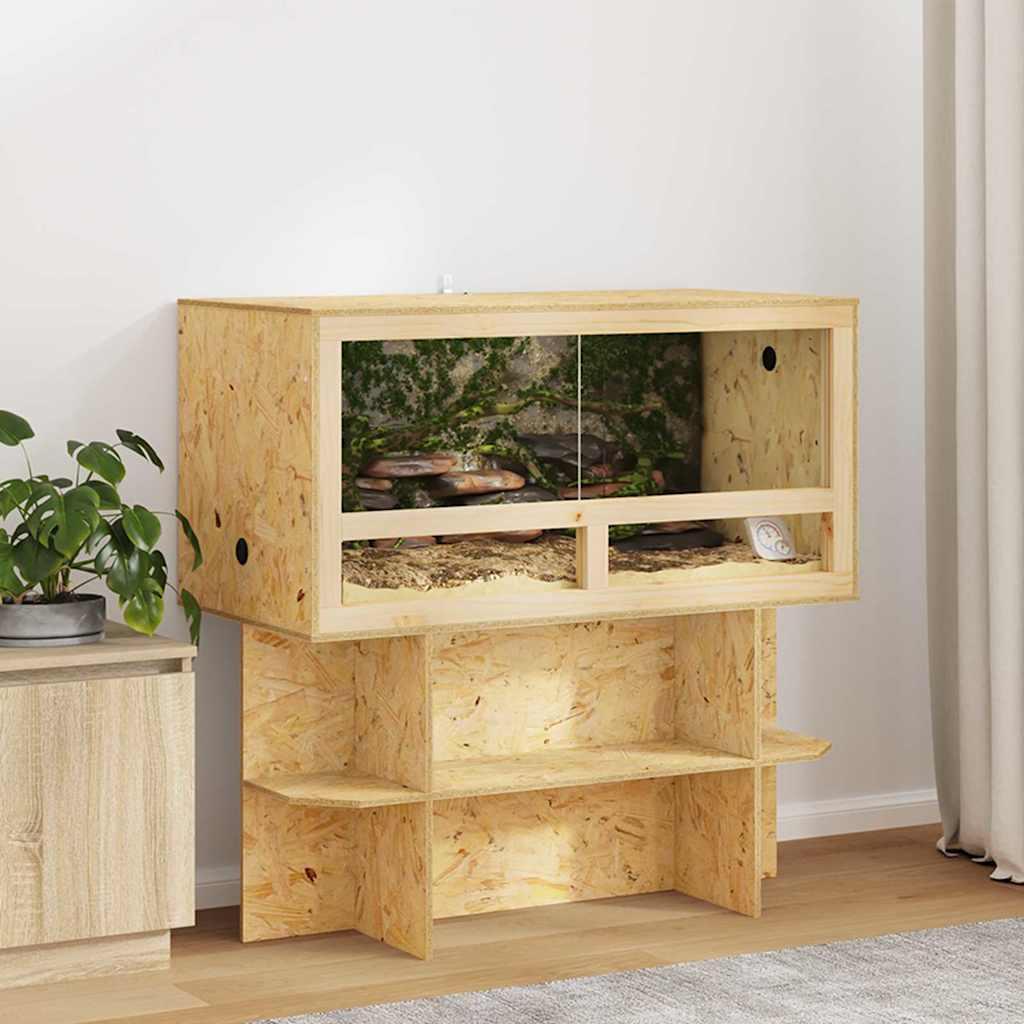 Terrarium Brun 100 x 50 x 100 cm OSB billede