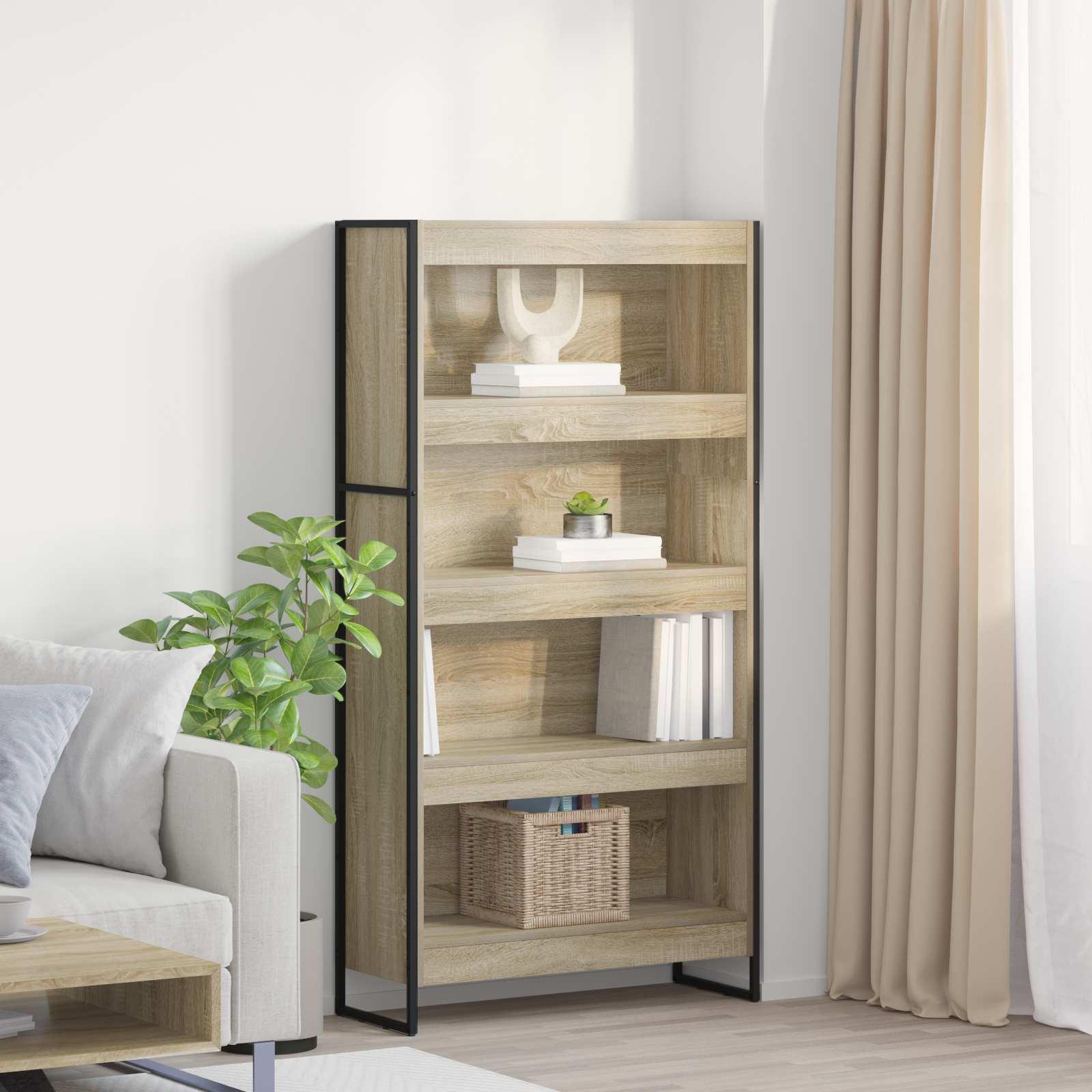 Bogskab 2 stk Sonoma 80 x 30 x 155 cm Konstrueret træ billede