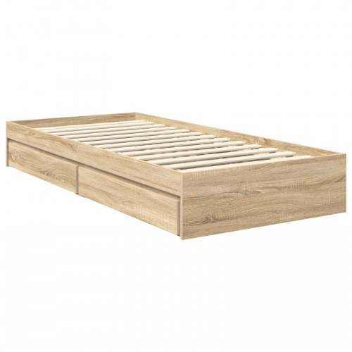 Opbevaringssengestel i Sonoma eg 75 x 190 cm