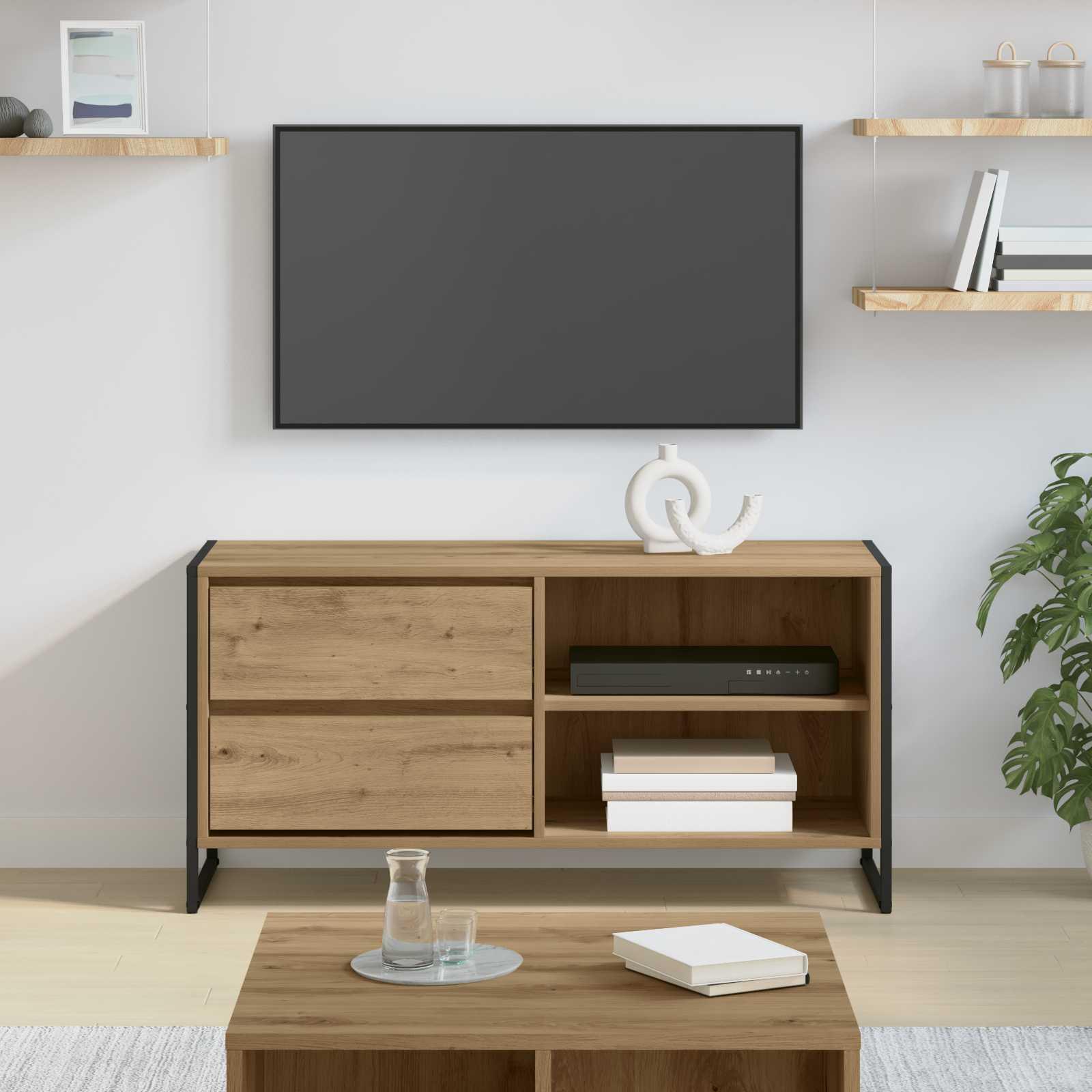 TV-skab Artisan eg 100 x 36 x 49,5 cm Konstrueret træ billede