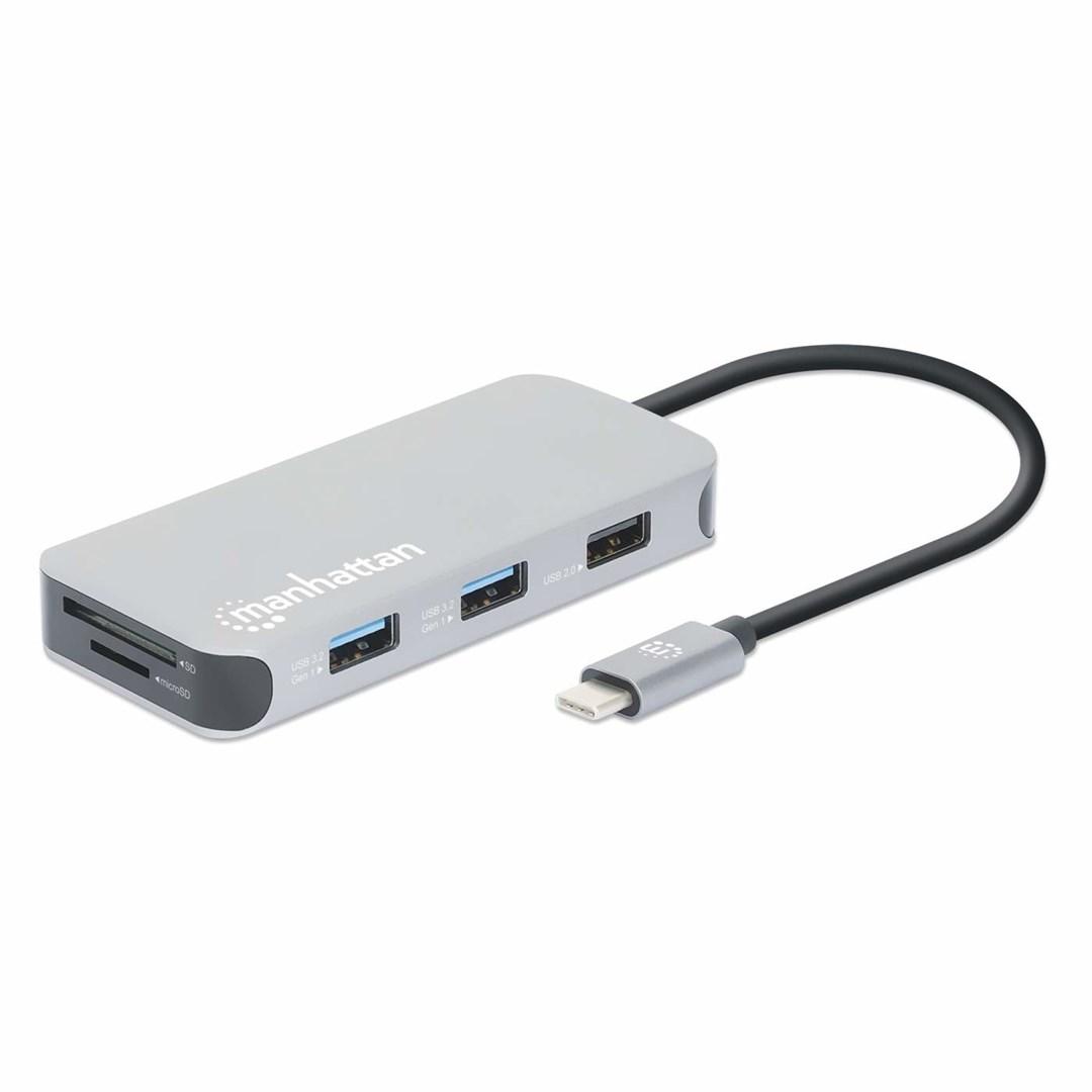 USB-C dockingstation 8‑i‑1 - Manhattan billede