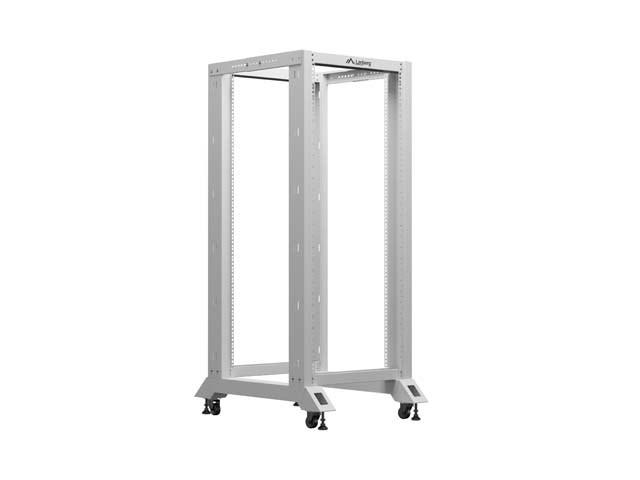 19" åbent rack 27U 600×800 grå - Lanberg billede