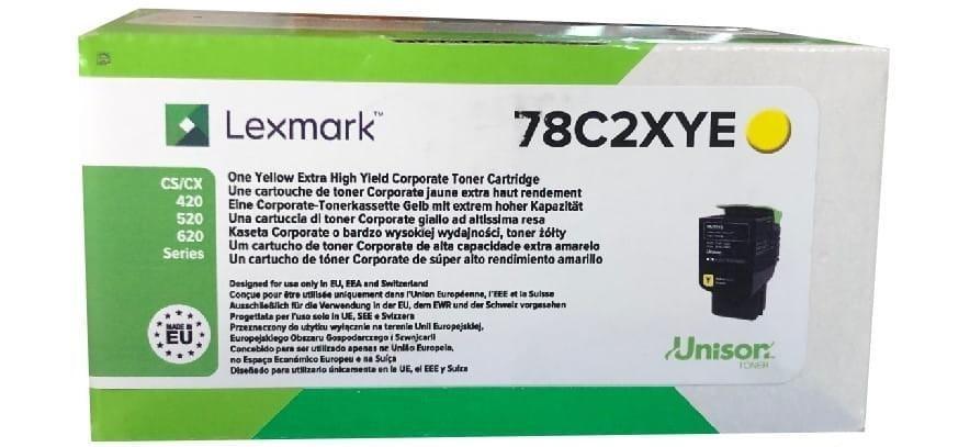 Tonerpatron Lexmark 78C2XYE gul - Original, Extra High Yield billede