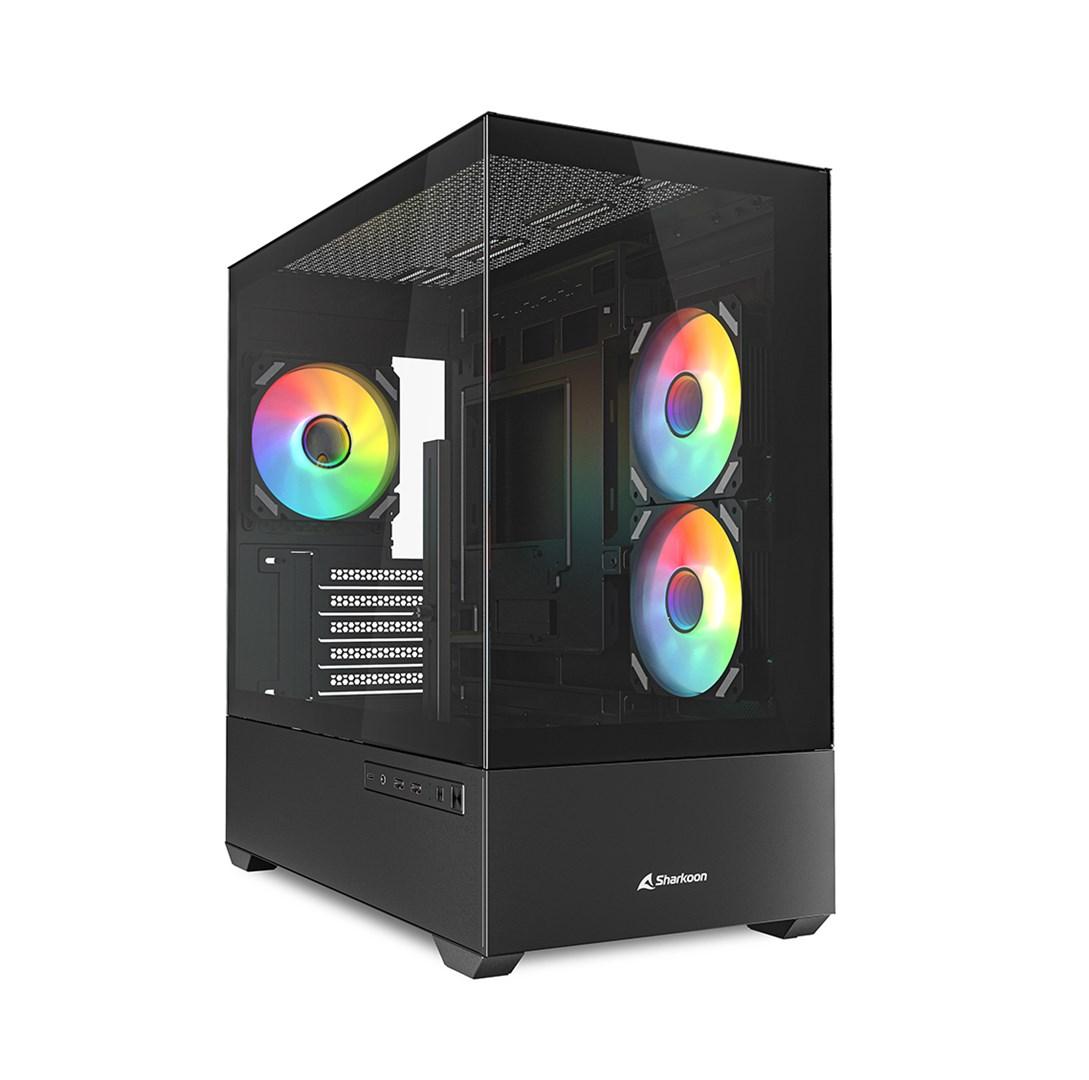 PC kabinet Sharkoon MK6 RGB Midi Tower – hvid billede