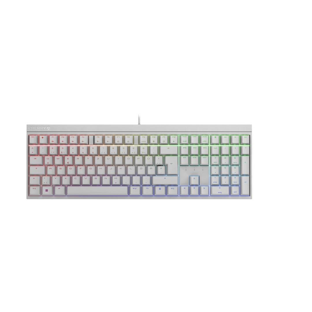 Tastatur til gaming Cherry MX 2.0S RGB, USB, QWERTZ, hvid billede