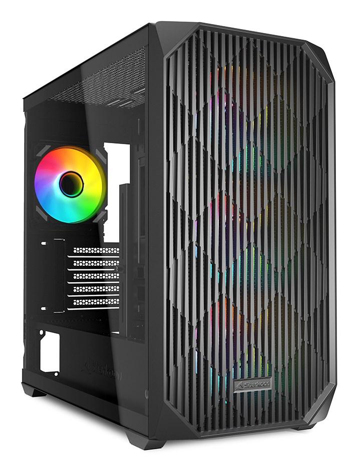 PC kabinet Sharkoon MK3 RGB Micro Tower – sort billede