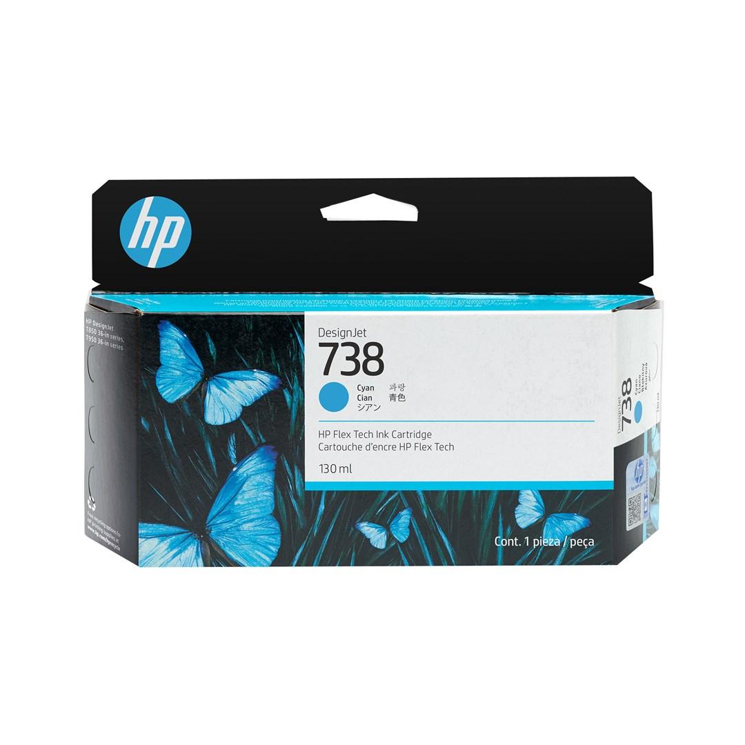 Blækpatron cyan HP 738 DesignJet - 130 ml