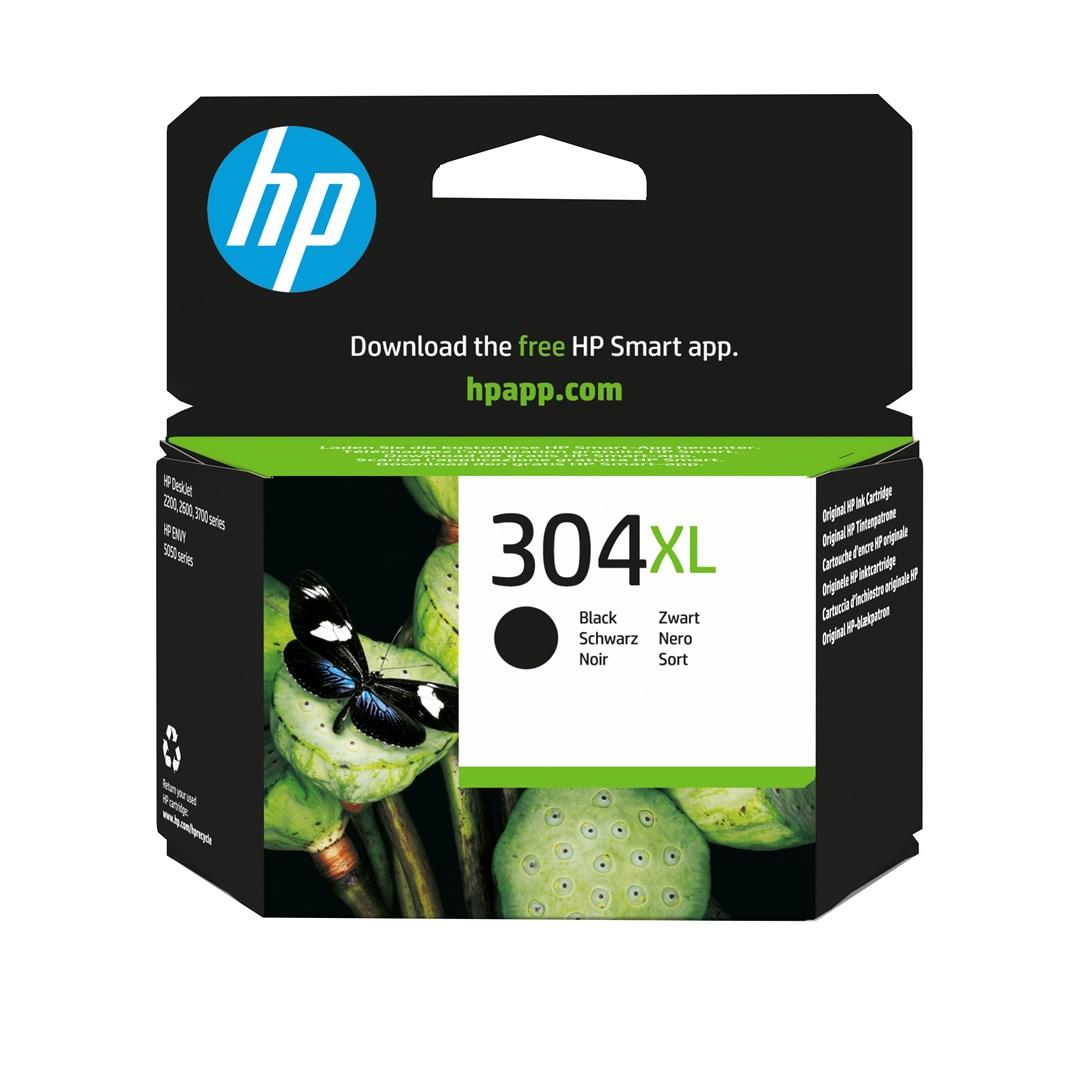 Blækpatron HP 304XL sort - original høj kapacitet