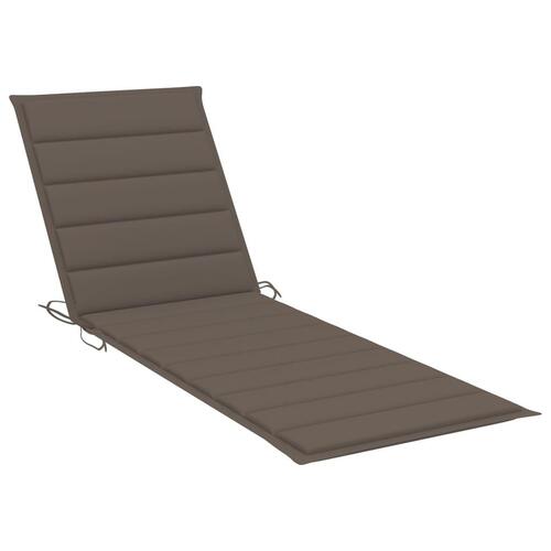 Liggestol med hynde foldbar massivt akacietræ