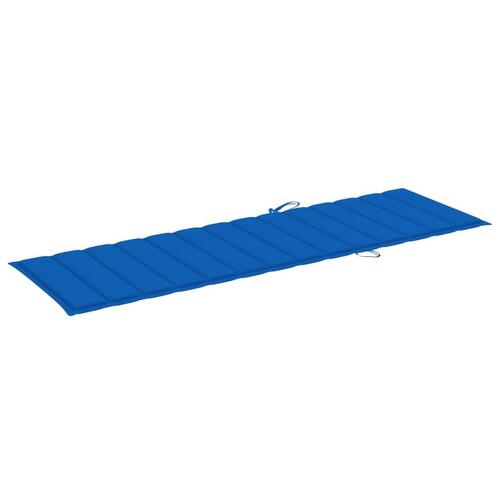 Liggestol med hynde foldbar massivt akacietræ