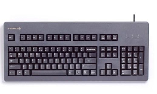 Tastatur Cherry G80-3000 - USB + PS/2, sort, fuld størrelse billede