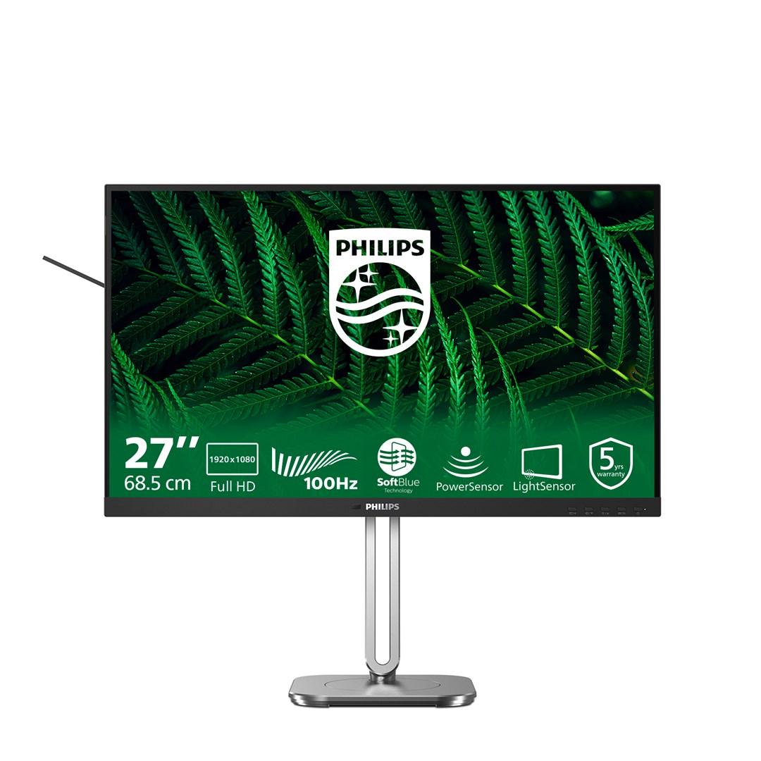 Skærm 27" Philips 5000-serien 27B2G5200 - Full HD, IPS, 100 Hz, antracit