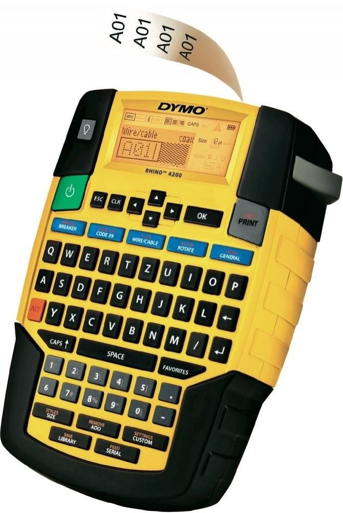 Etiketprinter DYMO Rhino 4200 med QWERTZ-tastatur billede
