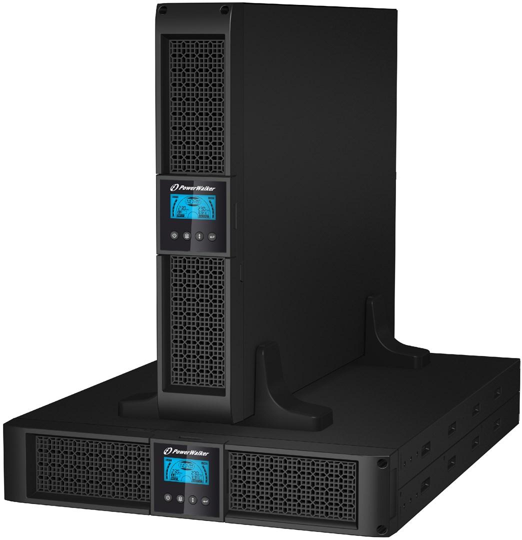 UPS til serverrack PowerWalker VI 1000RT LCD – 1 kVA / 900 W, 8 udtag billede