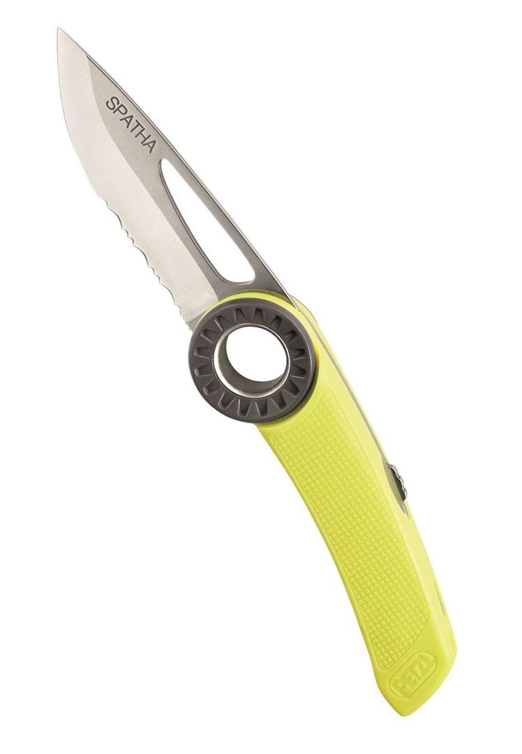 Foldekniv til friluftsliv - Petzl Spatha, gul