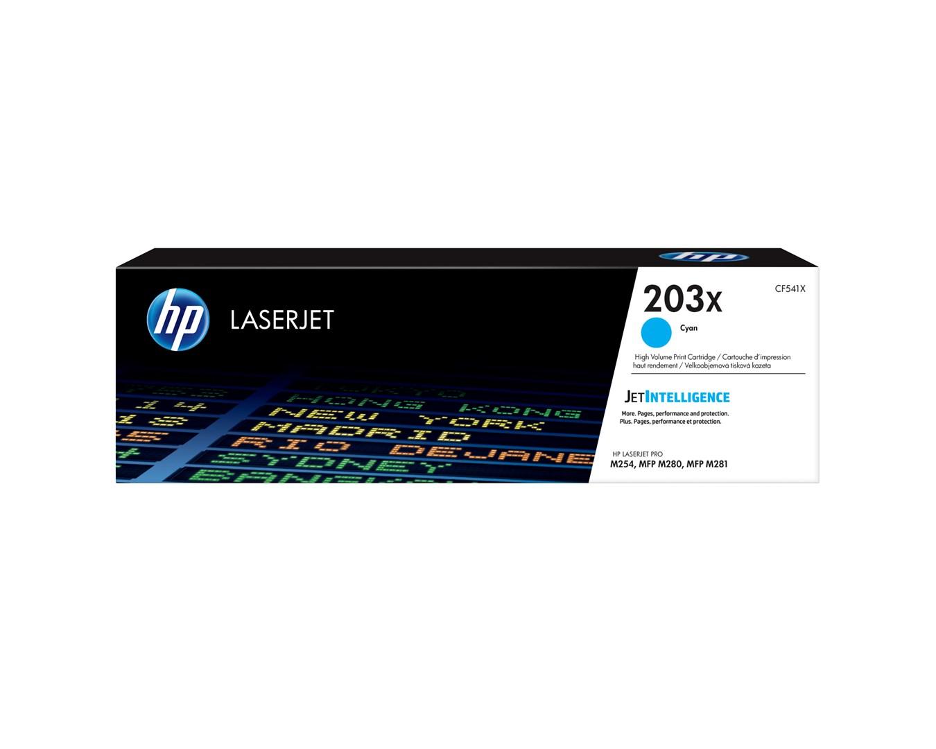 Tonerpatron cyan HP 203X høj kapacitet – Original LaserJet billede