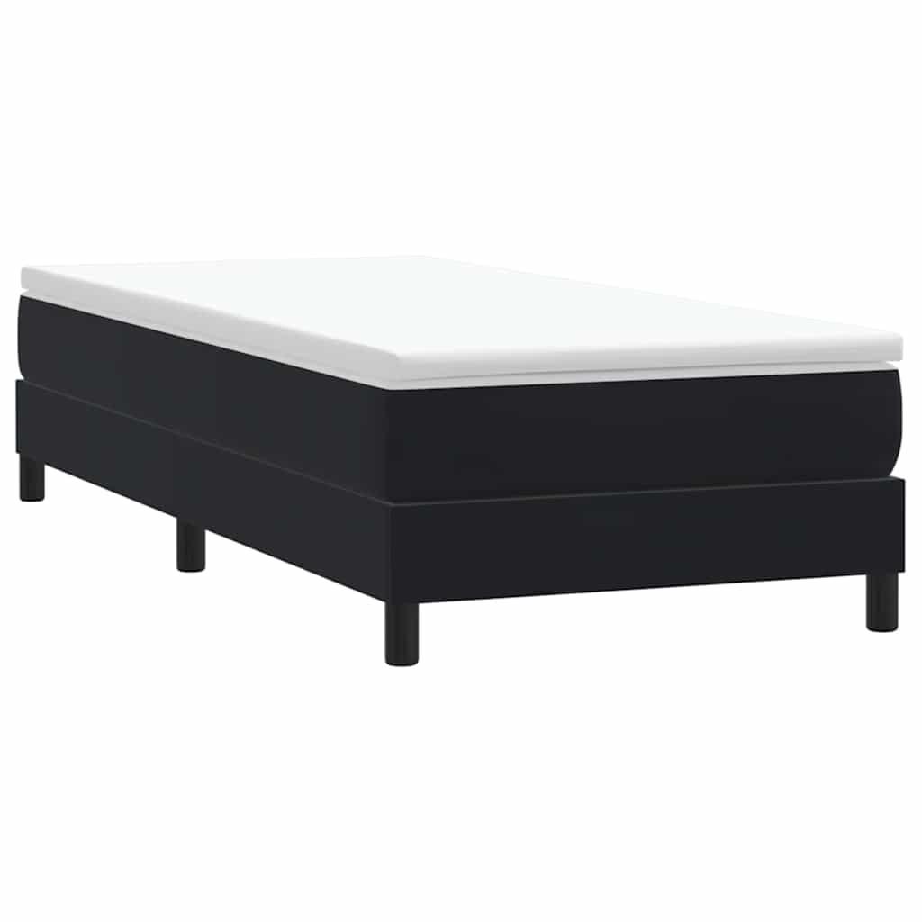 Kontinentalseng uden madras 80x210 cm fløjl sort billede