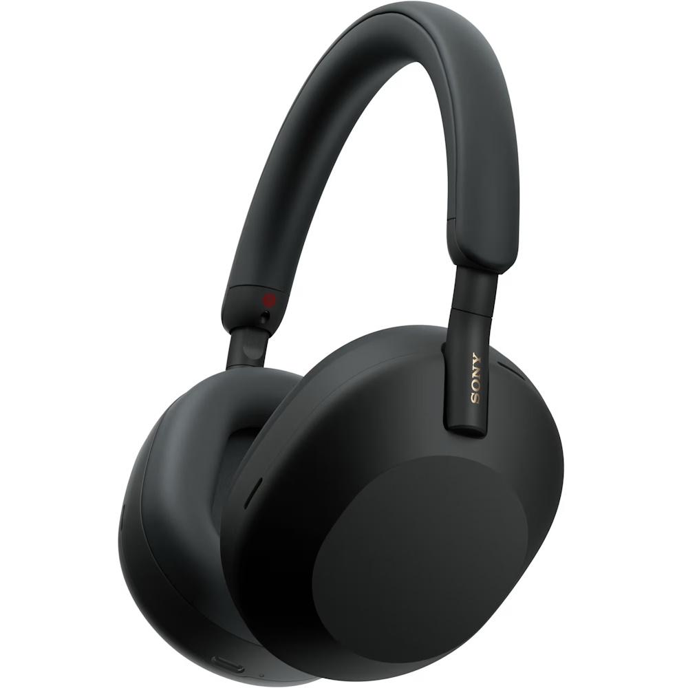 Sony WH-1000XM5 - Hovedtelefoner med mik. - Bluetooth - trådløs, kablet - aktiv støjfjerning - 3,5 mm jackstik - sort - SOFTCASE EDITION