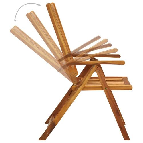 Foldbare havestole 8 stk. massivt akacietræ