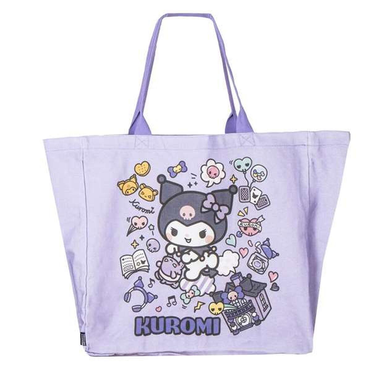 Indkøbsnet Hello Kitty Kuromi - syren, 48 × 43 × 17 cm billede