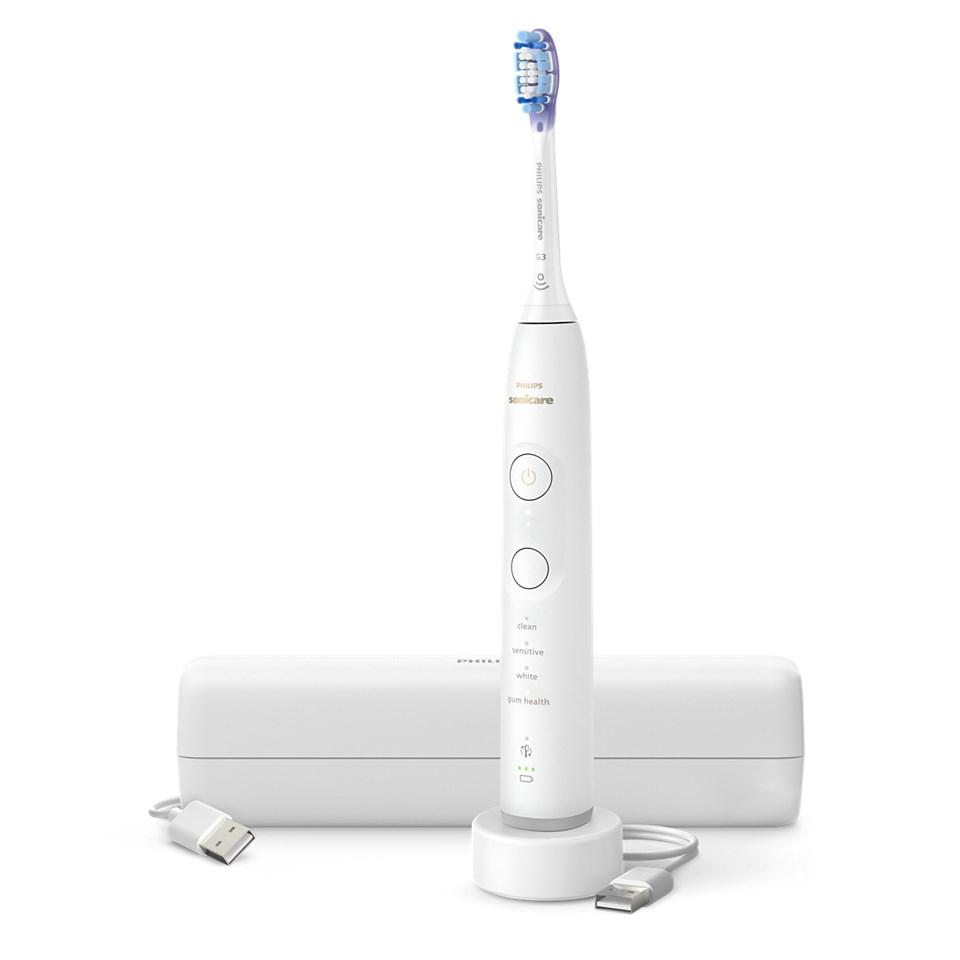 Elektrisk tandbørste - Philips Sonicare Series 7100 HX7420/01, genopladelig, hvid