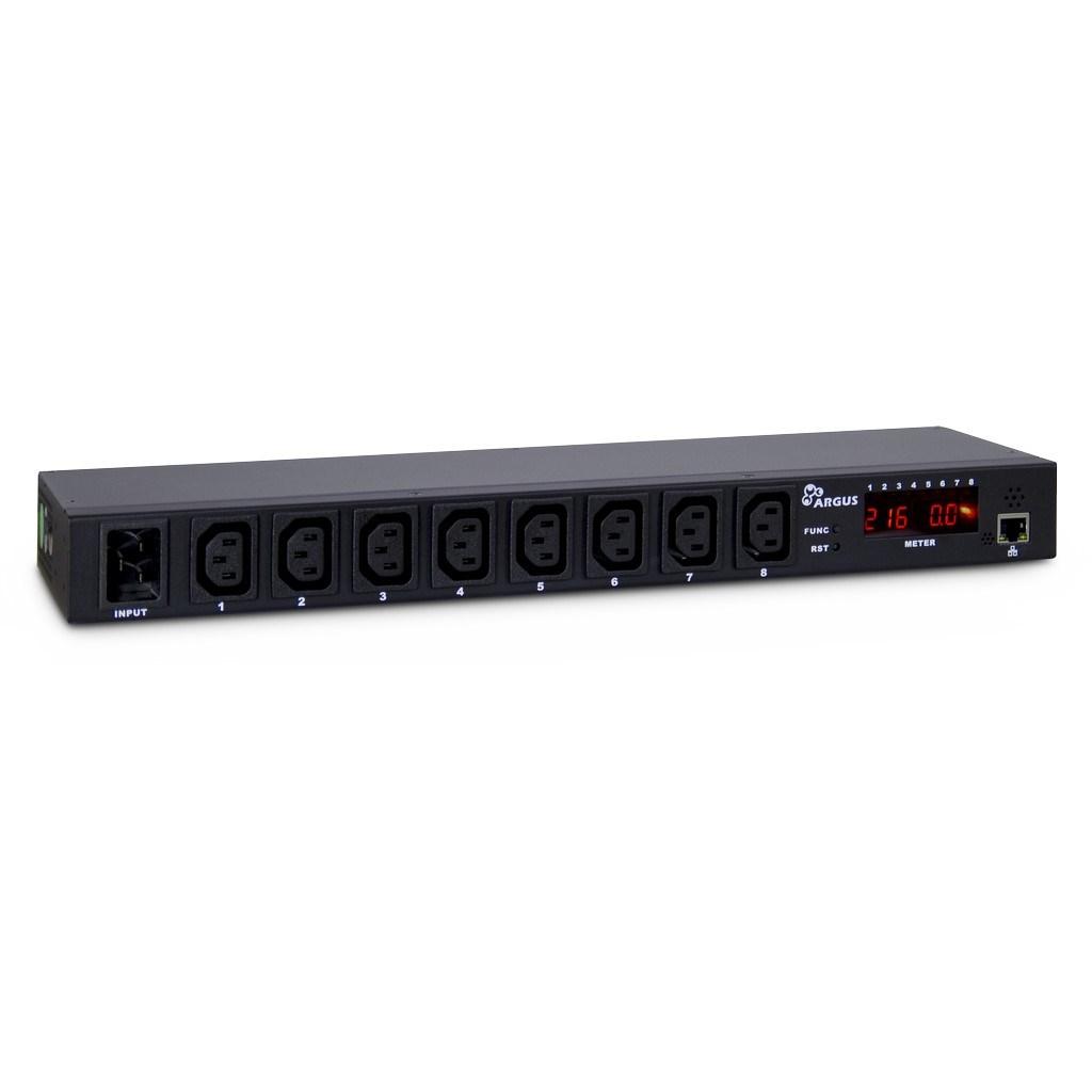 Stikdåse PDU 8 x C13 - Inter-Tech, 16 A, sort billede