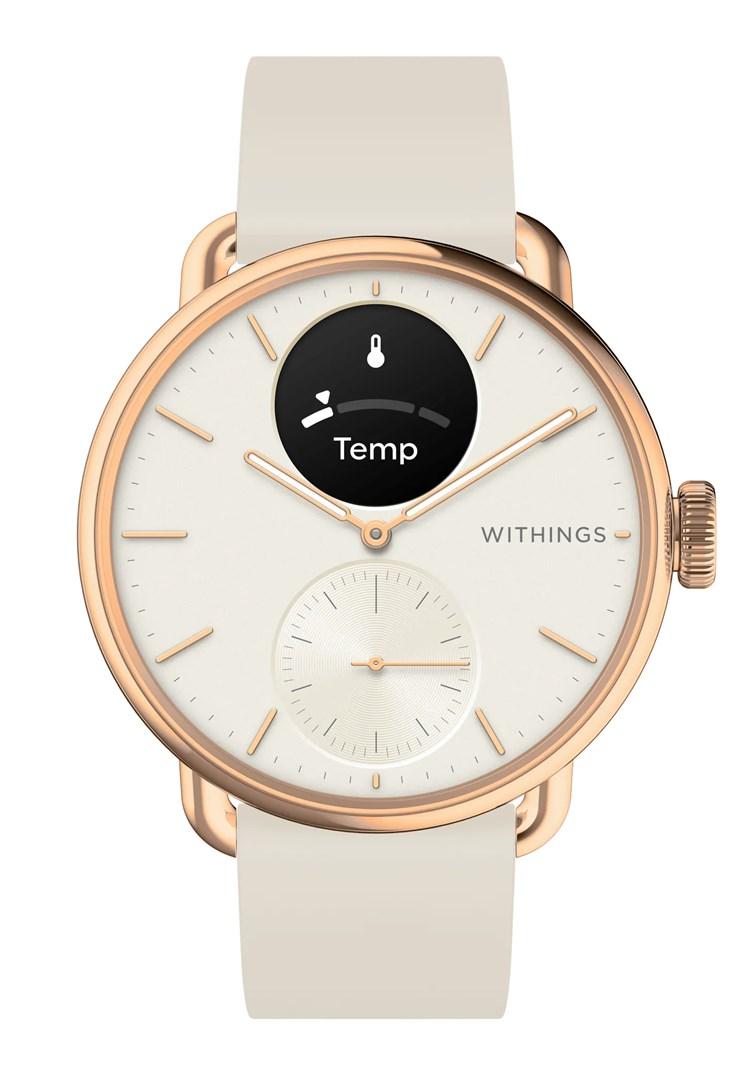 Withings Scanwatch 2 38mm Unisex - Guld, Smart Ur med Fitness Tracking & Hjerteovervågning