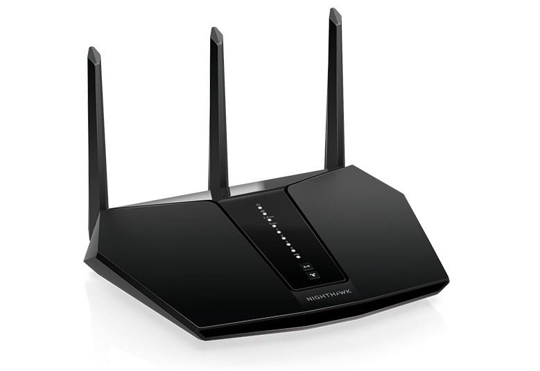 WiFi 6 router NETGEAR Nighthawk RAX30 AX2400 dual-band, sort billede