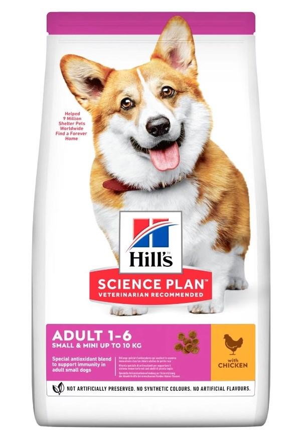 Hundefoder Hill's Science Plan Adult Small & Mini med kylling – 1,5 kg tørfoder billede