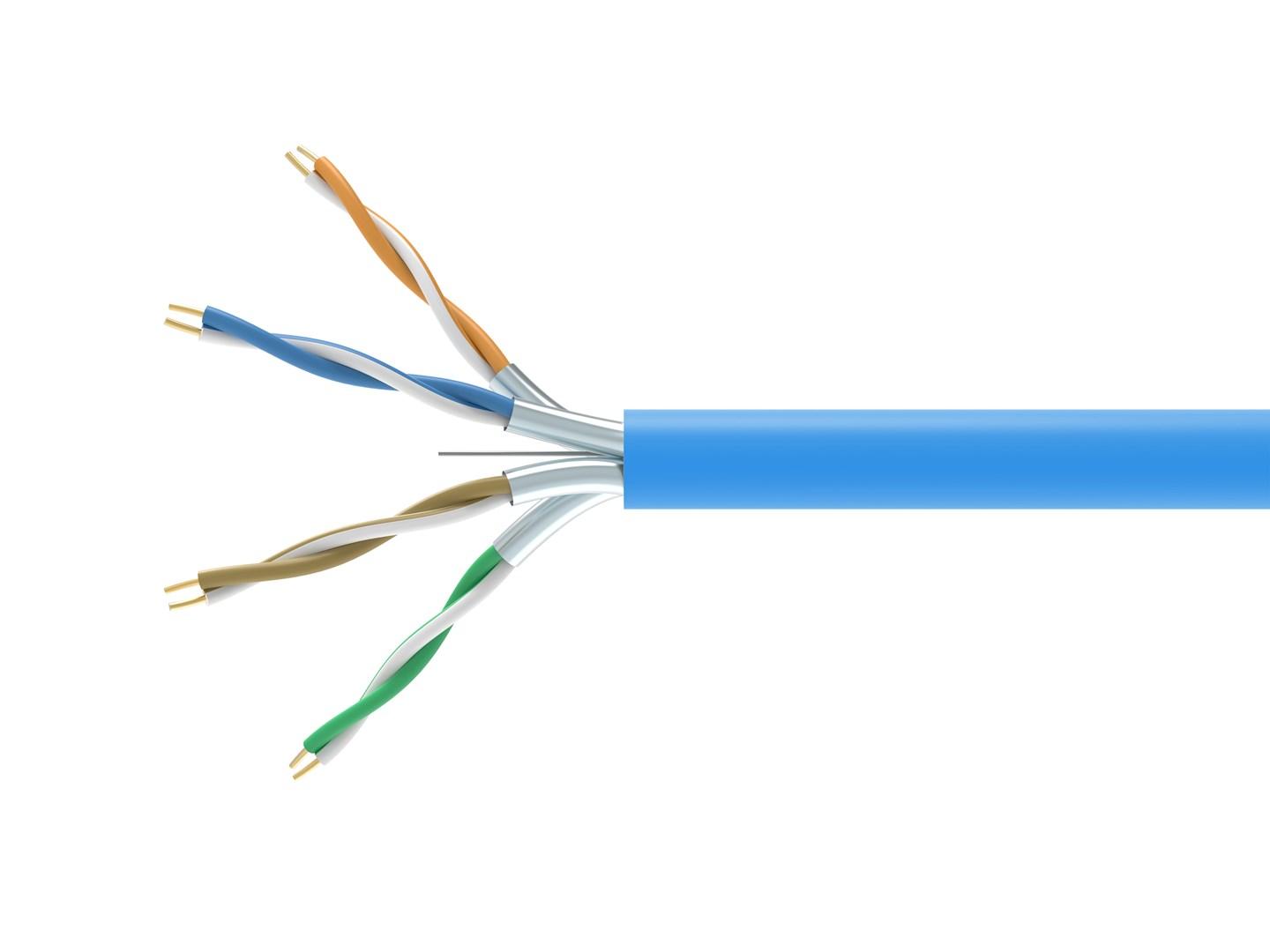 Netværkskabel Cat6a U/FTP - EQUIP, blå 305 m billede