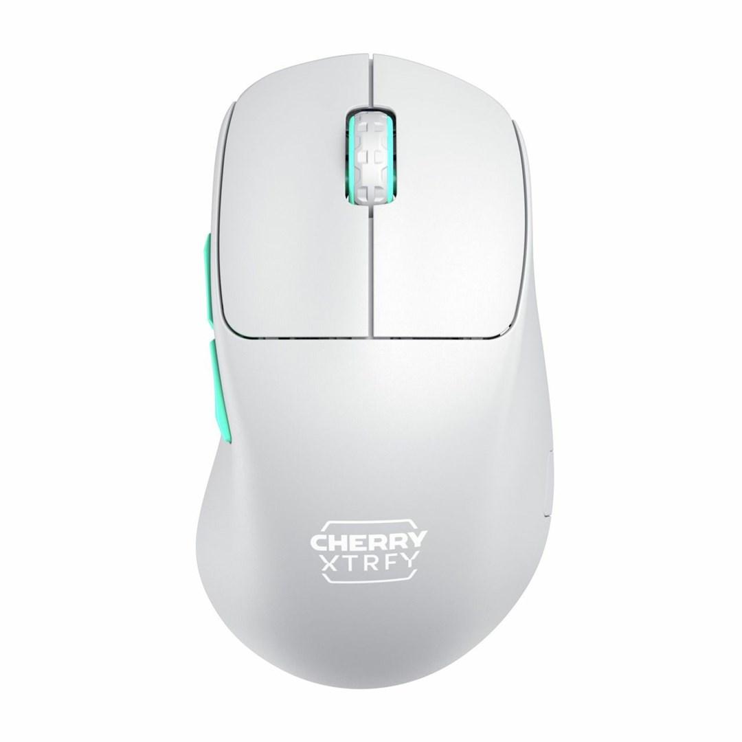 Trådløs gaming mus Cherry Xtrfy M64 - blå/hvid/turkis billede