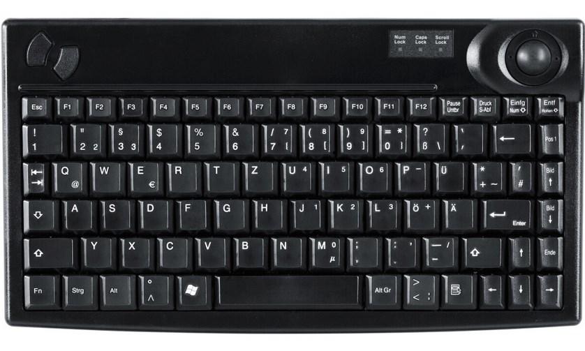 Tastatur med trackball Cherry Active Key AK-440-TU, USB, QWERTY US, sort billede