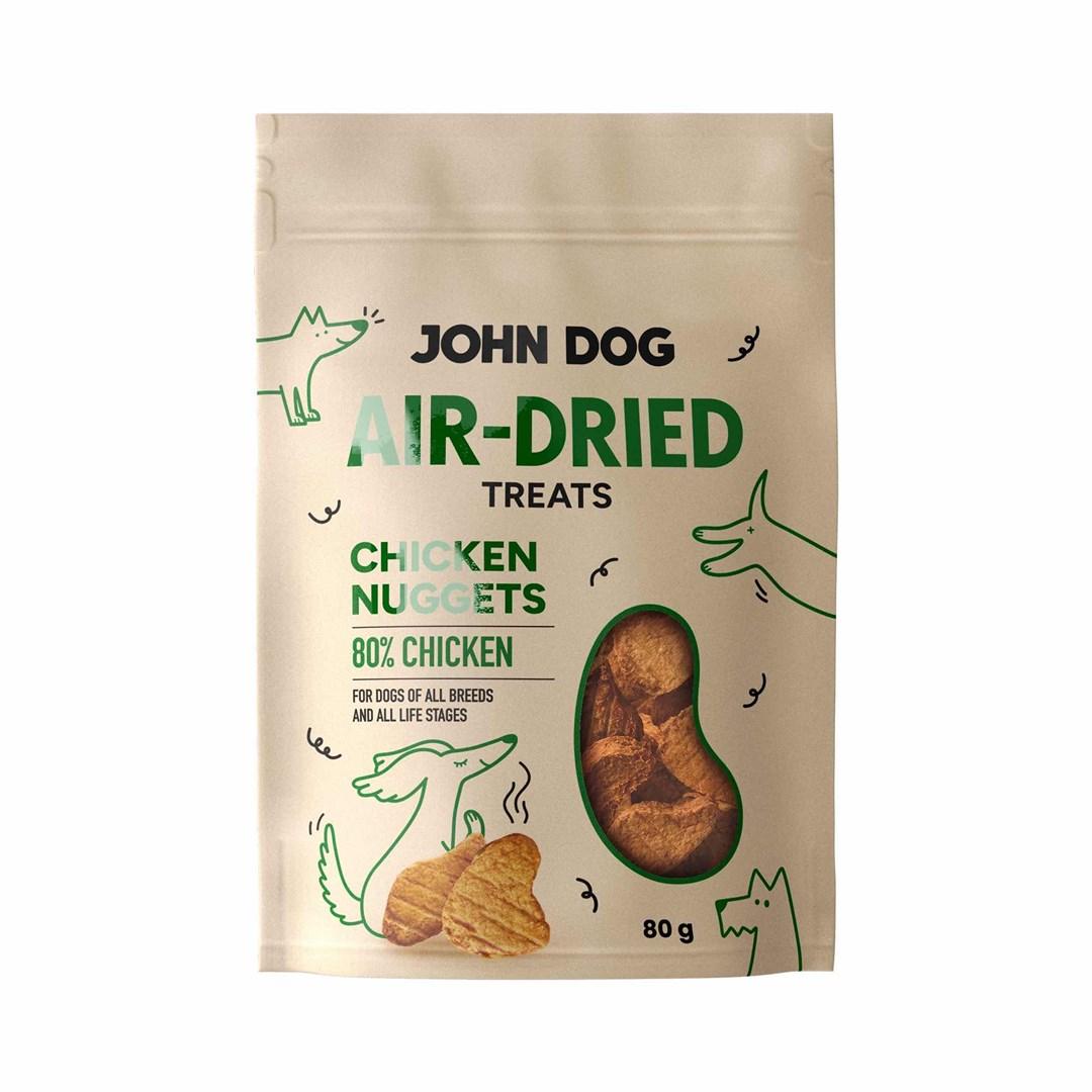 Hundegodbidder kylling – JOHN DOG Air-Dried Chicken Nuggets 80 g billede