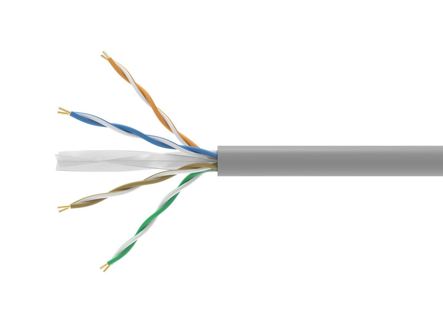 Netværkskabel Cat6 U/UTP 305 m – EQUIP, grå billede