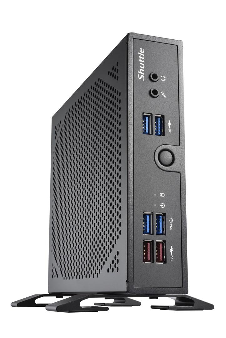 Mini pc barebone Shuttle XPC slim DS50U - Intel Celeron 7305, fanless, 2× LAN, HDMI/DP/VGA