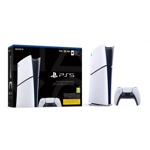 Spillekonsol PlayStation 5 Digital Slim (825 GB) - Sony, sort/hvid