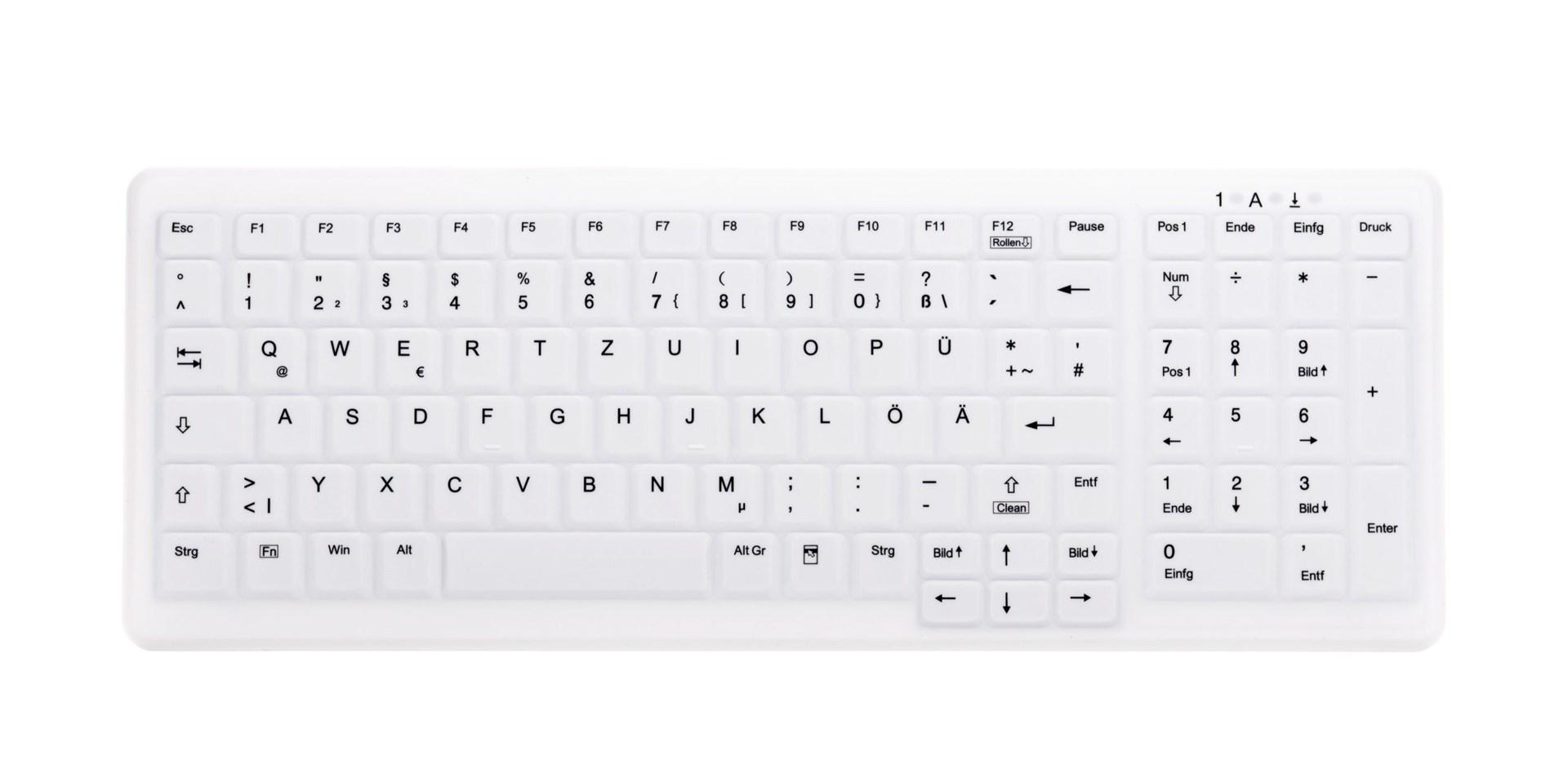 Trådløst tastatur Cherry AK-C7000, medicinsk, RF, QWERTZ tysk, hvid billede