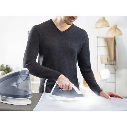 Dampsystem strygejern Tefal Express Optimal SV4110, 2.200 W, 1,2 l – blå/hvid