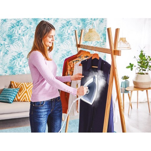 Dampsystem strygejern Tefal Express Optimal SV4110, 2.200 W, 1,2 l – blå/hvid