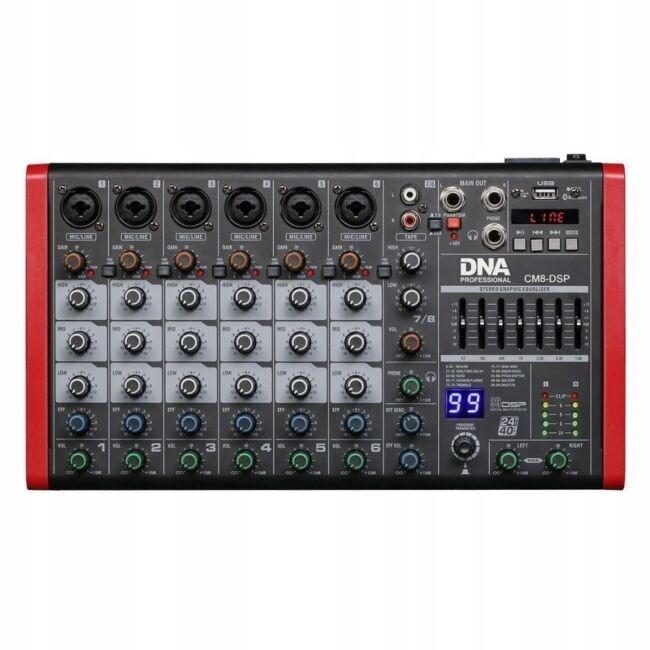 Lydmikser DNA PROFESSIONAL CM8-DSP med USB og MP3-afspiller billede