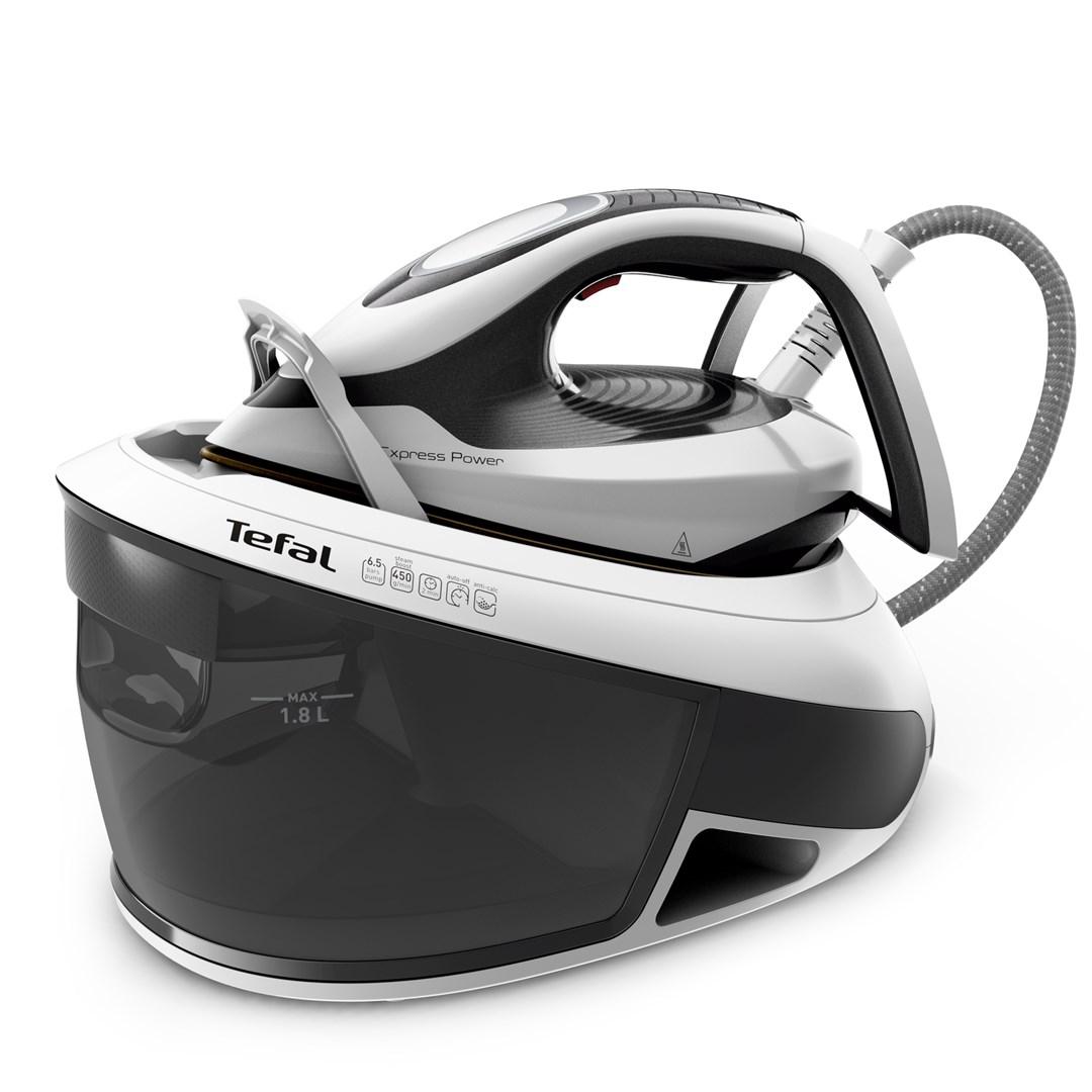 Dampsystem strygejern Tefal Express Power SV8130 - 2.800 W, 1,8 l, Durilium AirGlide, sort/hvid billede