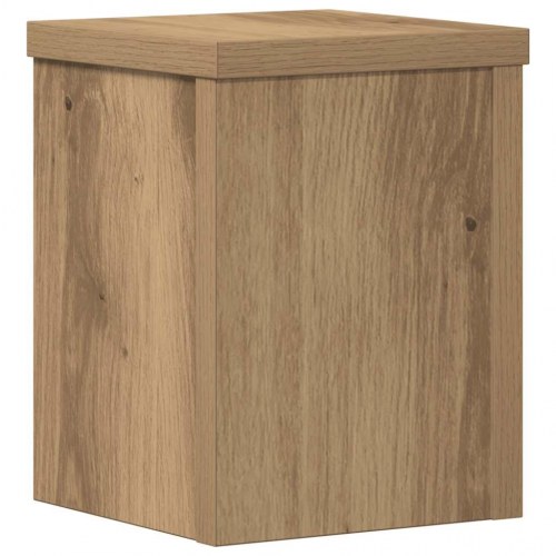 Plantestativer sæt á 2 - 15×15×20 cm i konstrueret træ, egetræsfarve