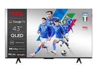 4K QLED TV 43" TCL 43P79K – Google TV, børstet metal billede