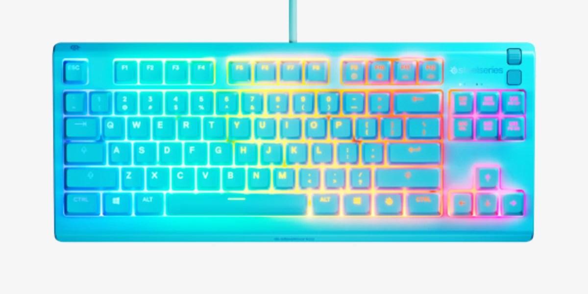 Gaming tastatur SteelSeries Apex 3 TKL - aquamarin, RGB, kablet (US) billede